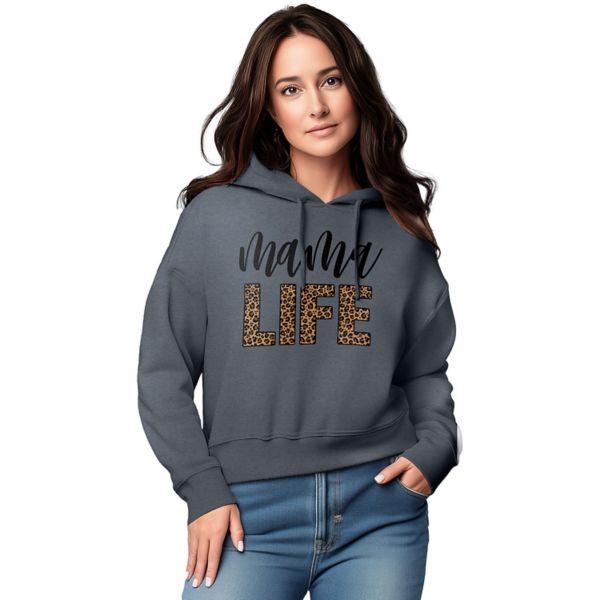 

Женская худи с леопардовым принтом Mama Life Licensed Character, синий