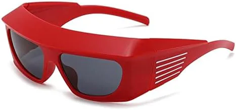 

Солнцезащитные очки с плоской верхней частью для женщин, солнцезащитные очки для мужчин с толстыми широкими дужками, зеркальные, винтажные панк-очки MTZJH, C4