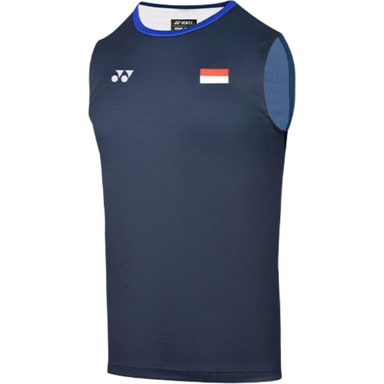 

Футболка с коротким рукавом, майка, унисекс Yonex, темно-синий sleeveless