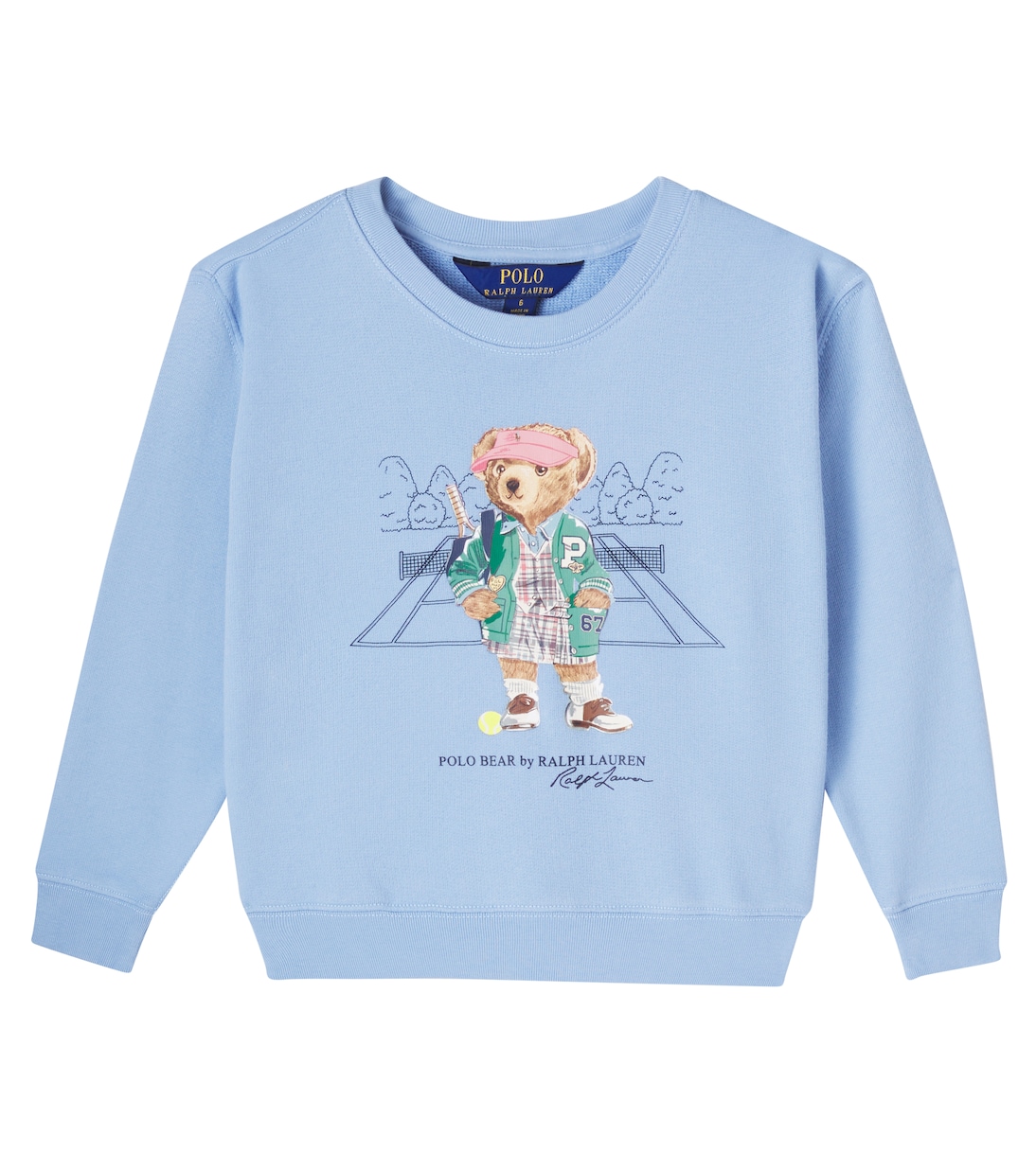 

Свитшот Polo Bear из хлопковой смеси Polo Ralph Lauren Kids, Chambray Blue
