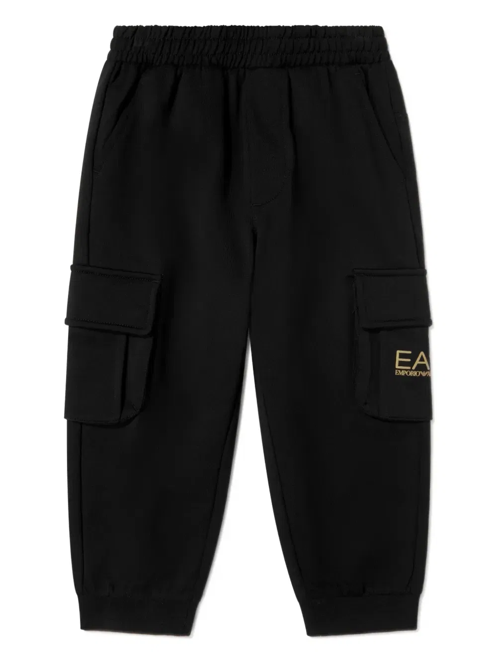 Брюки карго с эластичным поясом Emporio Armani Kids, серый