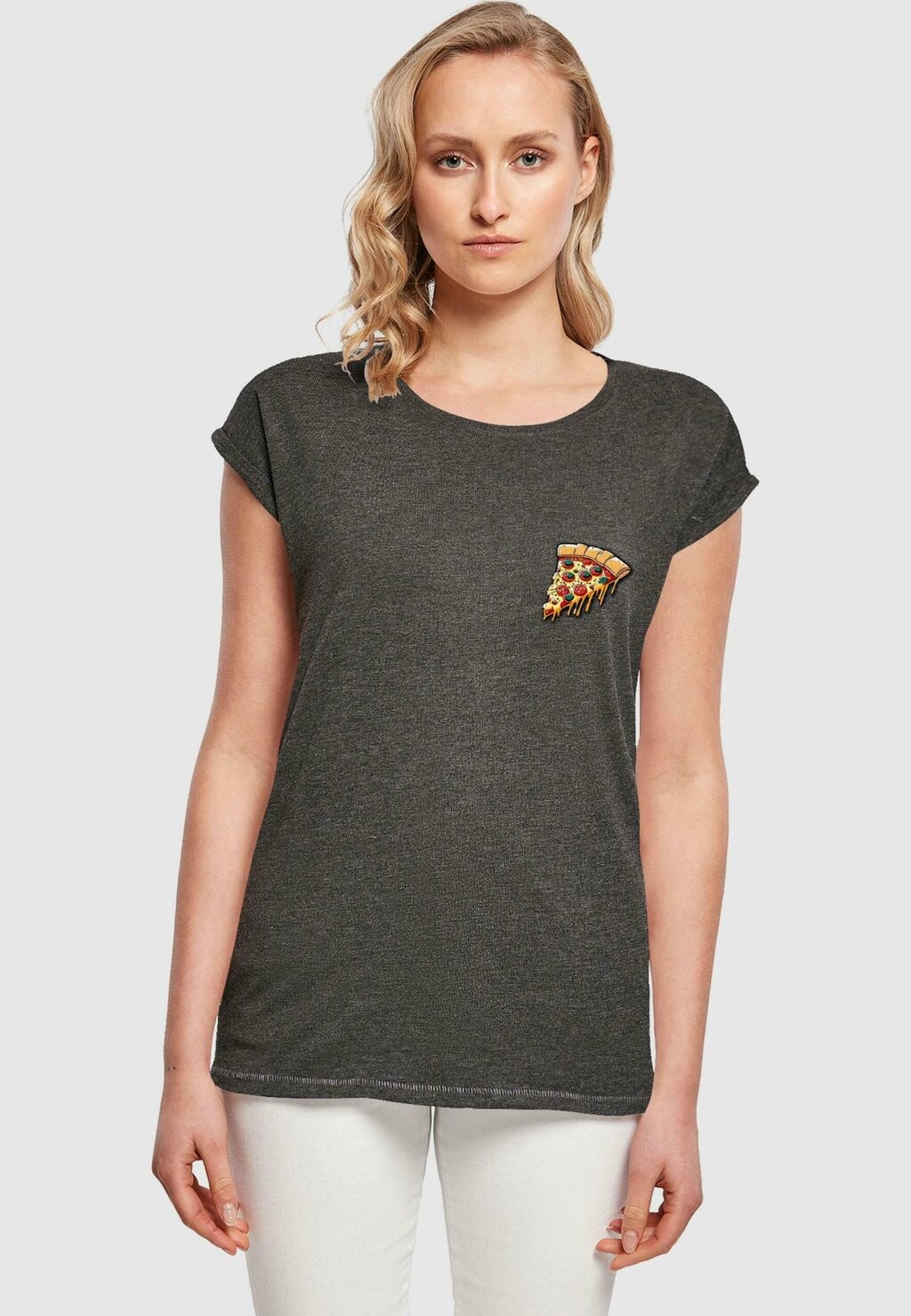 

Футболка с принтом PIZZA COMIC EXTENDED SHOULDER Merchcode, цвет charcoal