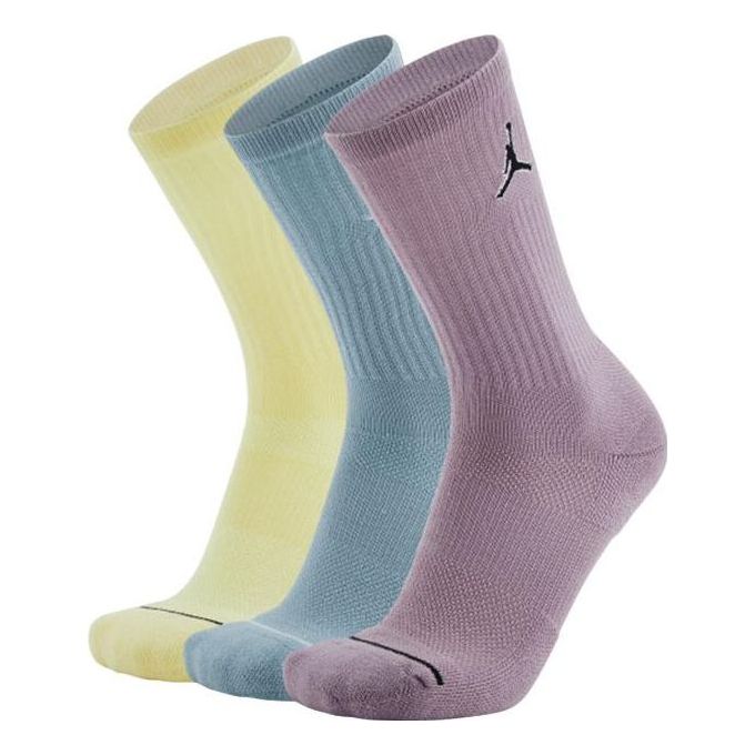 

Носки Air Jordan Everyday Max Crew Basketball Socks 'Lilac Blue Yellow', синий