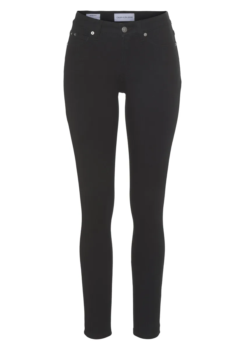 Джинсы скинни Calvin Klein Jeans "MID RISE SKINNY", черный — фото 4