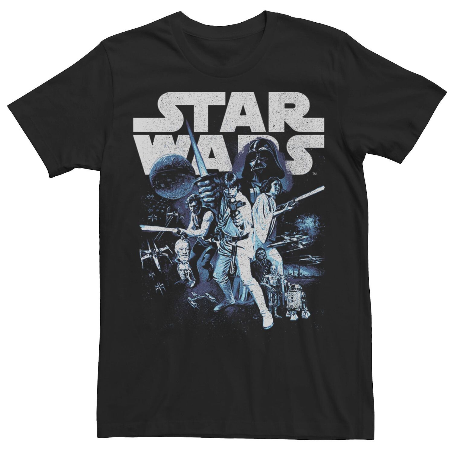 

Мужская винтажная футболка с постером фильма Star Wars