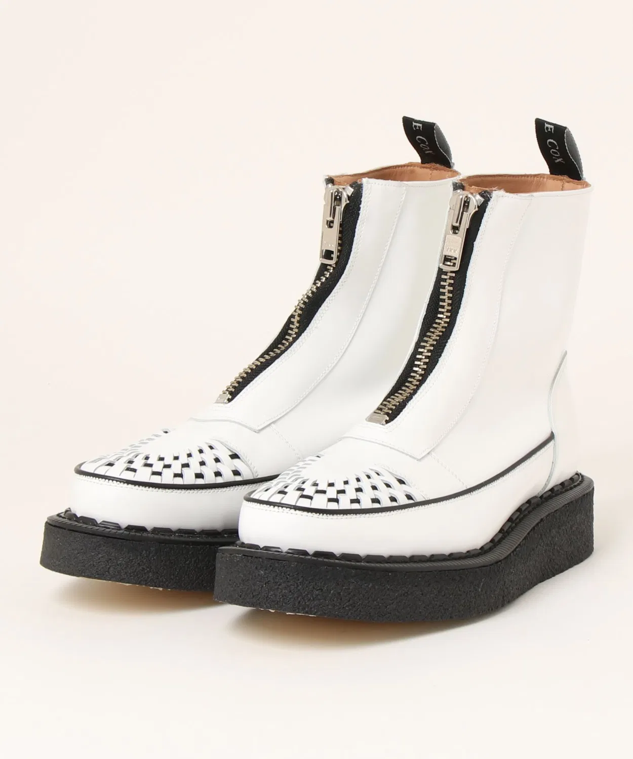 Ботинки Skipton Zip Boot с молнией, натуральная кожа, белые