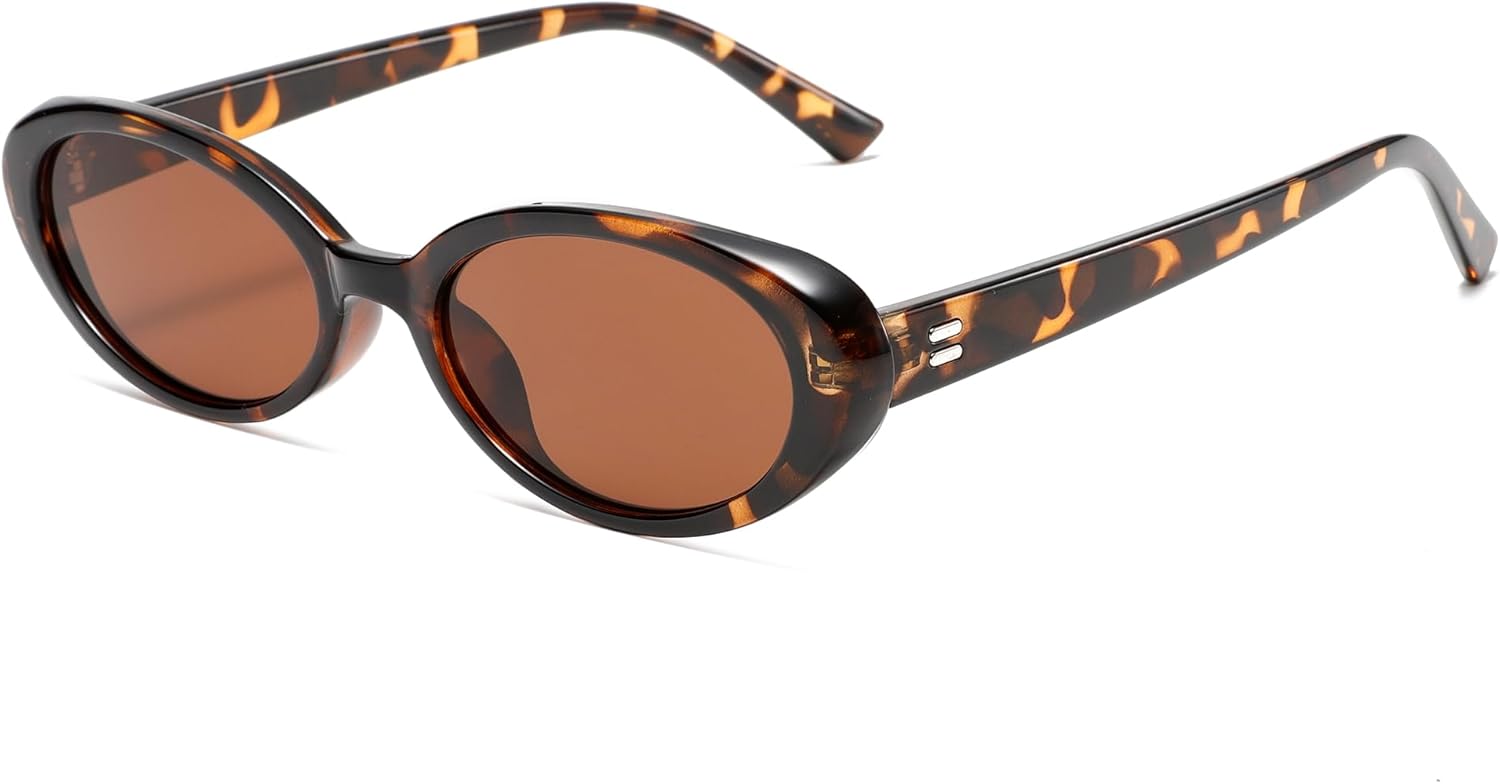 

Женские солнцезащитные очки Cyxus овальной формы, защита от УФ-излучения, модные женские очки с антибликовым покрытием, легкая оправа, Tortoiseshell Frame Brown Lens 1250
