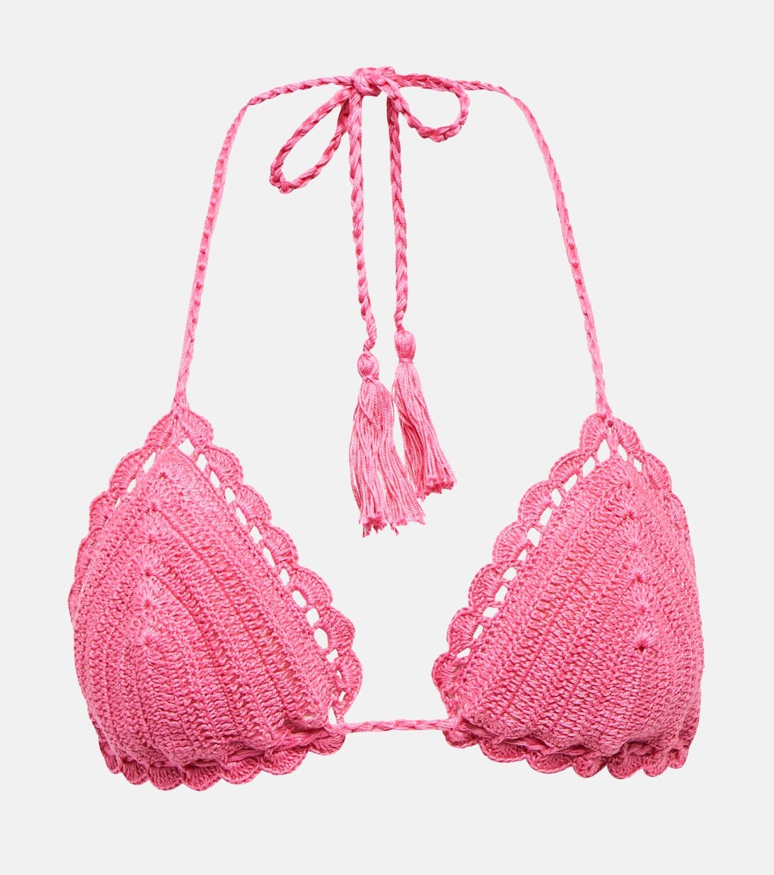 

Эксклюзивно для mytheresa – верх бикини, связанный крючком. Anna Kosturova, розовый