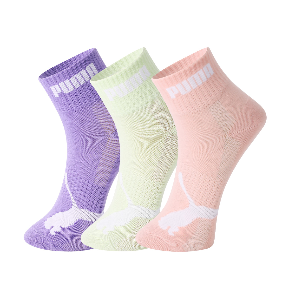 

Женские носки до середины икры 3 штуки PUMA, розовый