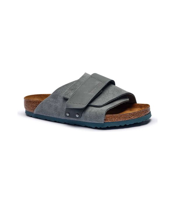 

Кожаные тапочки Киото Birkenstock, серый