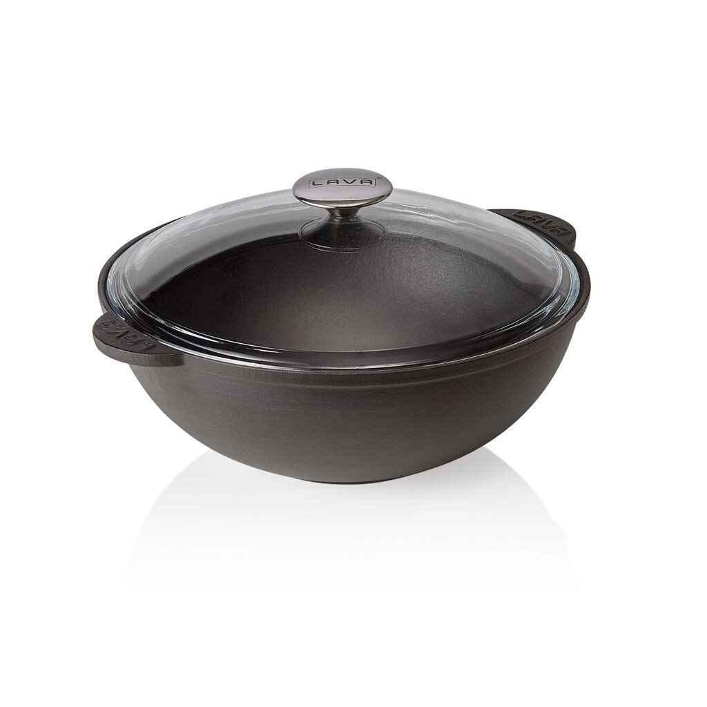 

Жаровня лава со стеклянной крышкой, Ø 30 см, черная, Lava Cookware