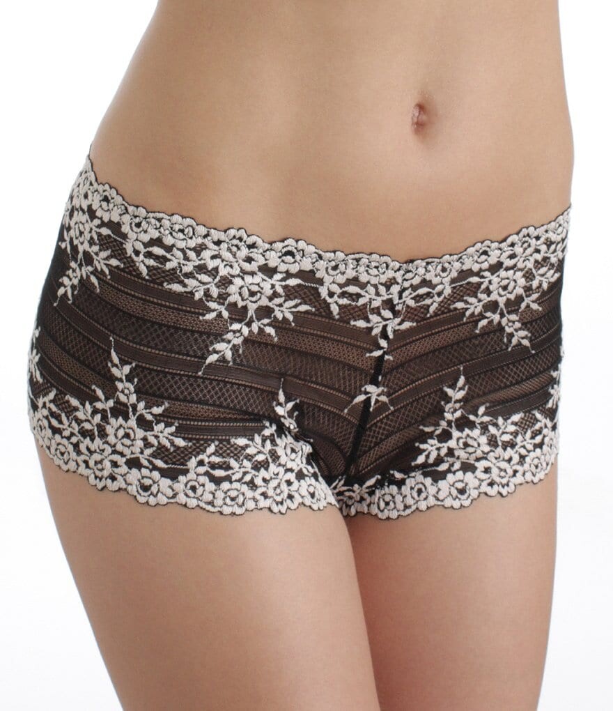 

Короткие трусики для мальчиков Wacoal Embrace Lace, черный