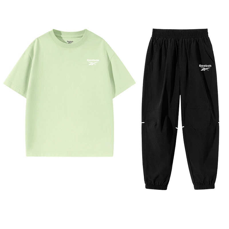 

Детский повседневный костюм 2 предмета для детей 3-7 лет Reebok, зеленый/белый/черный