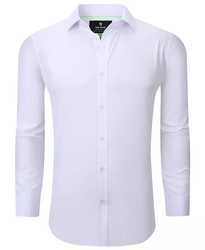 

Мужская классическая рубашка Slim Fit из эластичной ткани Tom Baine, белый