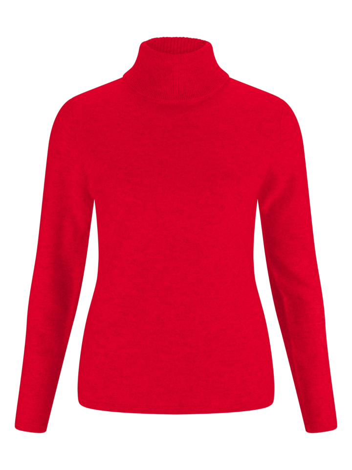 

CASH-MERE.CH Красный свитер с высоким воротником