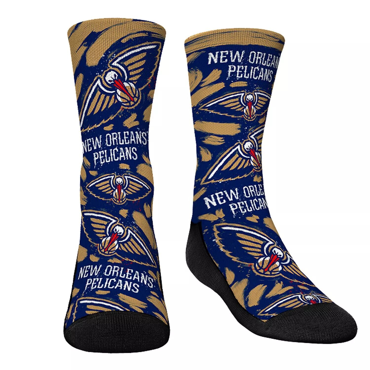 

Молодежные носки Rock Em Носки New Orleans Pelicans с логотипом и краской Crew Unbranded