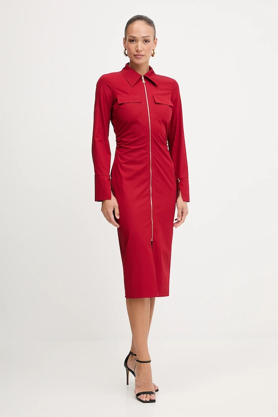 

Хлопковое платье Patrizia Pepe, красный