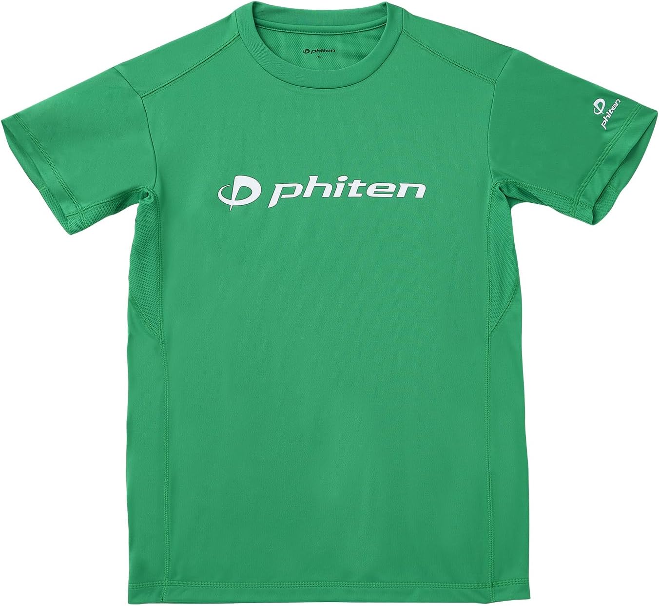 

Футболка Phiten RAKU, с коротким рукавом, унисекс, спортивная, для клубных мероприятий, с логотипом, белый/зеленый