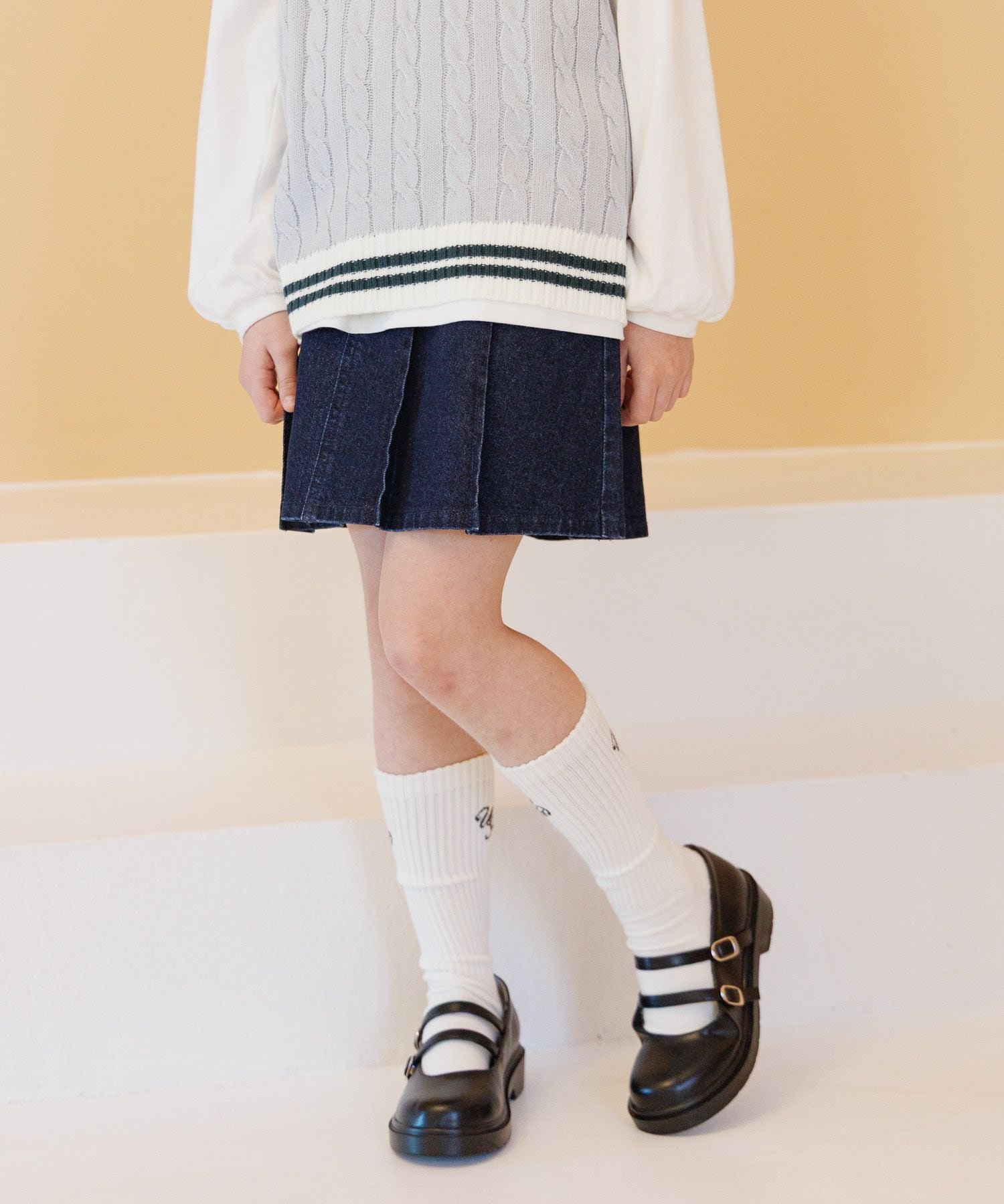 Джинсовая юбка CHEER ON/Детская/625200 Global Work, Dark blue denim, size 88
