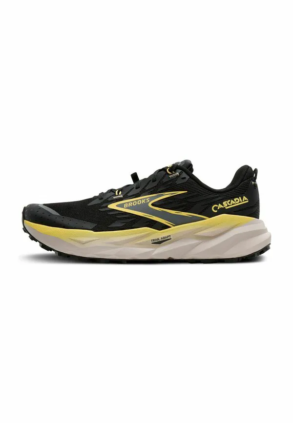 Кроссовки для трейлраннинга cascadia 19 Brooks, Black/Yellow Chateau