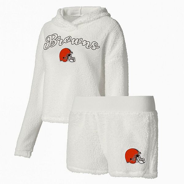 

Женский спортивный комплект concepts sport white cleveland browns из флиса Unbranded