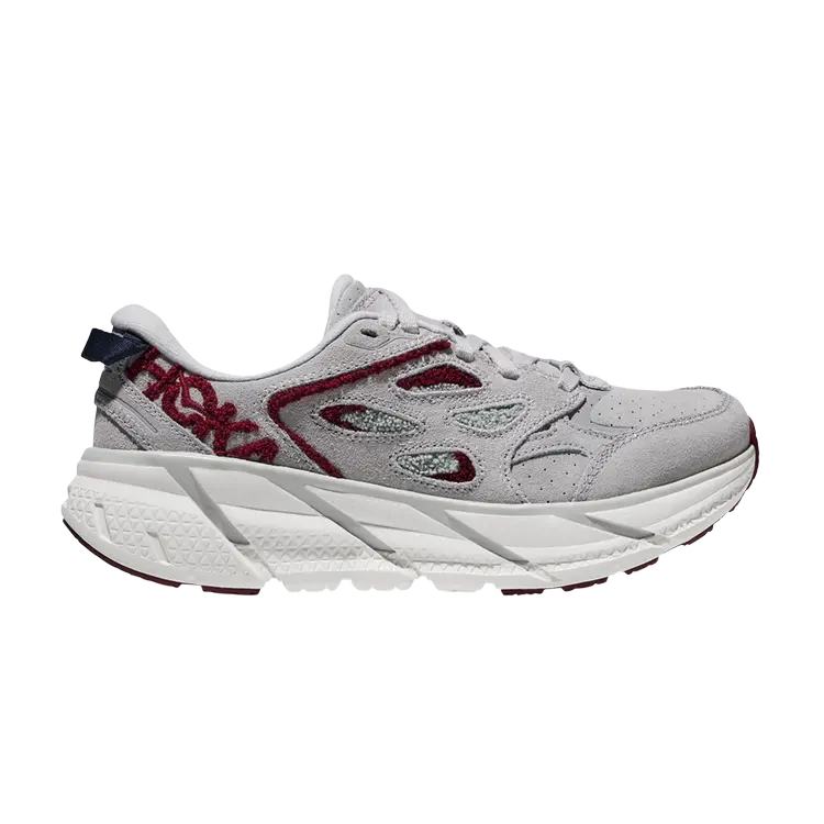 

Кроссовки HOKA Clifton L Embroidery 'Lunar Rock Cabernet', серый
