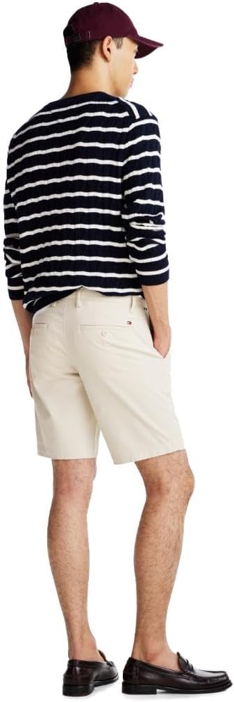 Мужские повседневные хлопковые шорты Tommy Hilfiger длиной 9 дюймов с эластичным ремешком, также доступны в размерах для больших и высоких женщин., Bleached Stone — фото 4