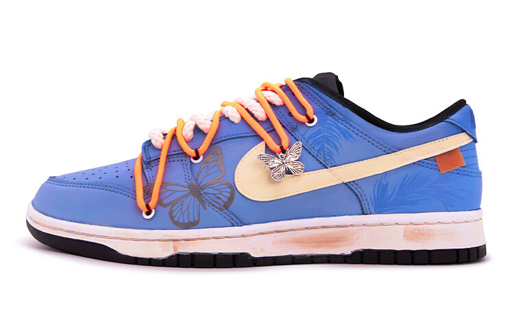 

Кроссовки для скейтбординга Dunk женские с низким верхом, синие/оранжевые Nike, Синий, Кроссовки для скейтбординга Dunk женские с низким верхом, синие/оранжевые Nike