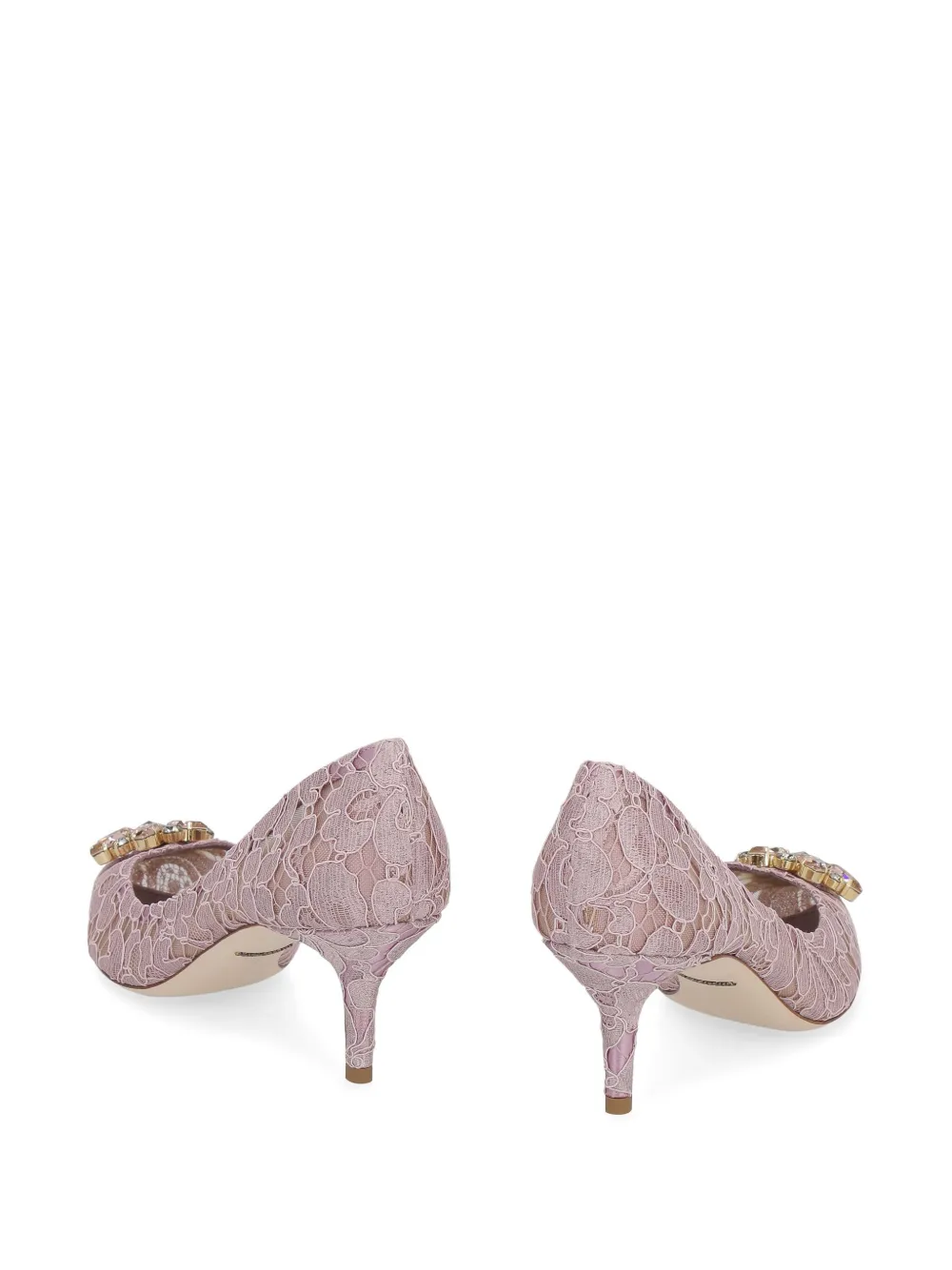 Кружевные туфли-лодочки Bellucci DOLCE & GABBANA, розовый — фото 3
