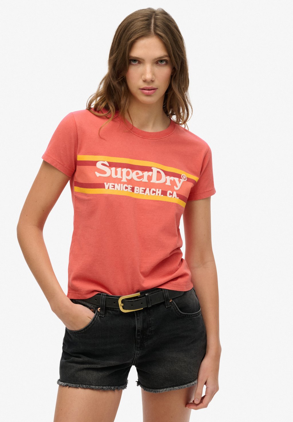 

Футболка с принтом VENUE OUTDOORS Superdry, красный