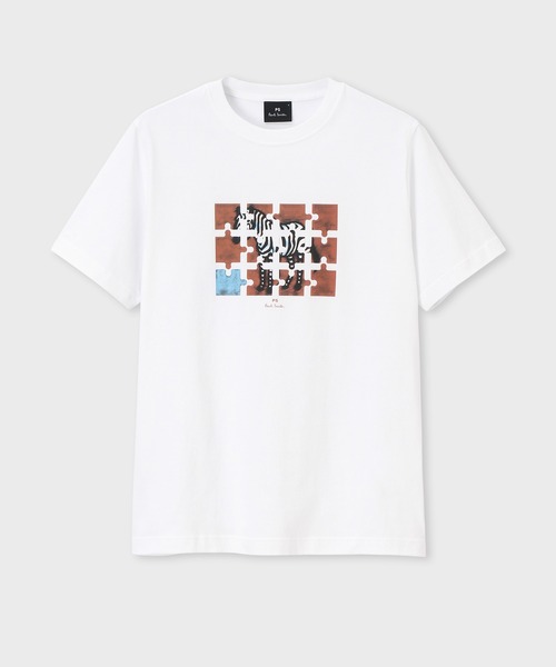

PS Paul Smith Футболка, принт "Зебра по частям", Paul Smith, белый