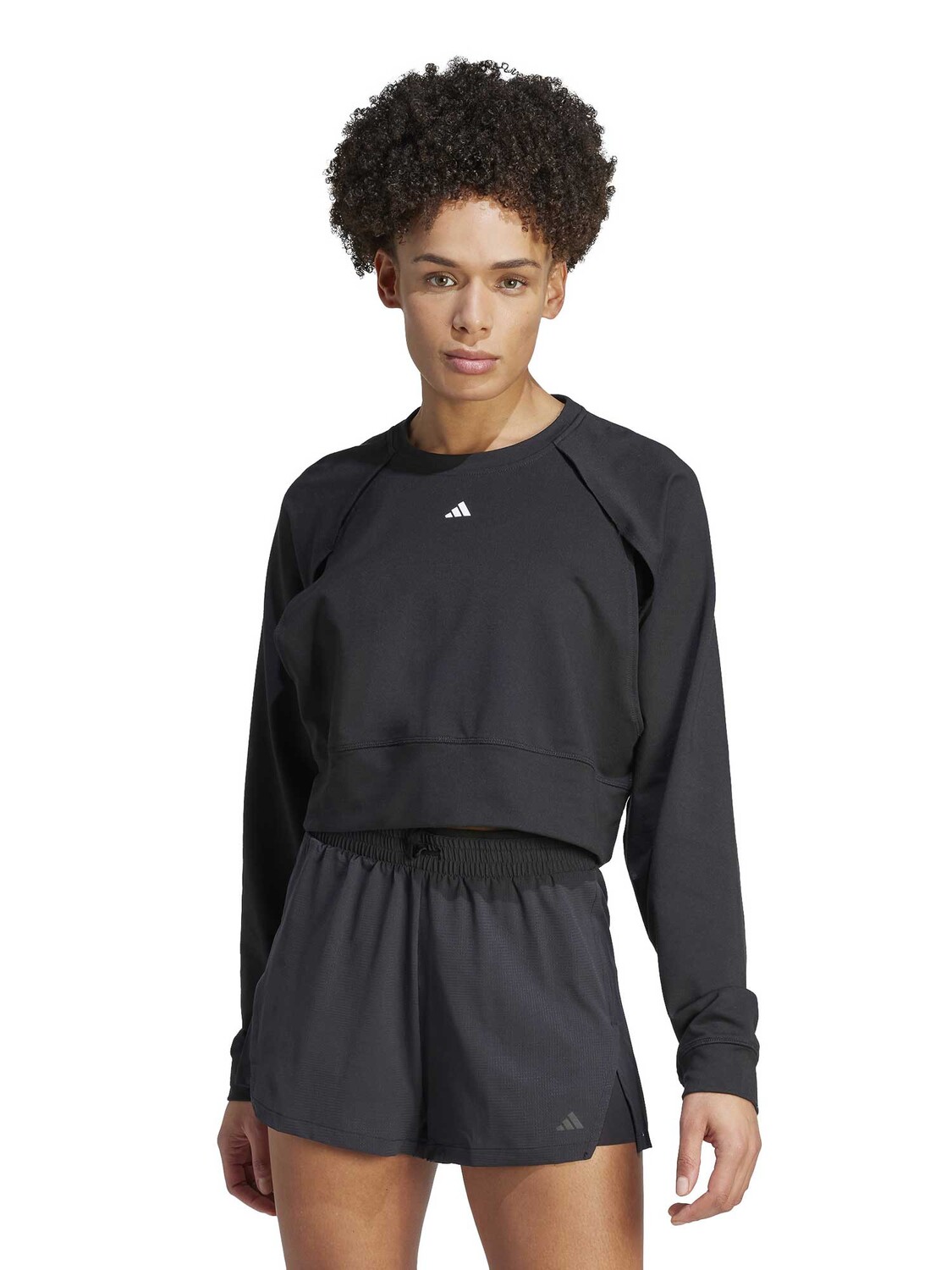 

Блуза Adidas Performance Power AEROREADY Crop Cover-Up, черный