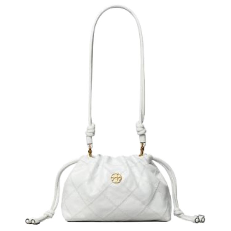 

TORY BURCH Сумка через плечо Willa с отстегивающимся ремнем, логотипом бренда Gold, женская, белая