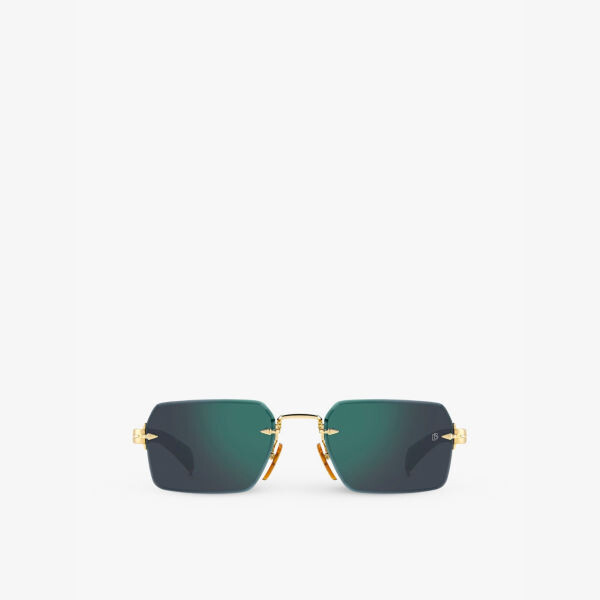 

Солнцезащитные очки в металлической прямоугольной оправе 7109/S Eyewear By David Beckham, золотой