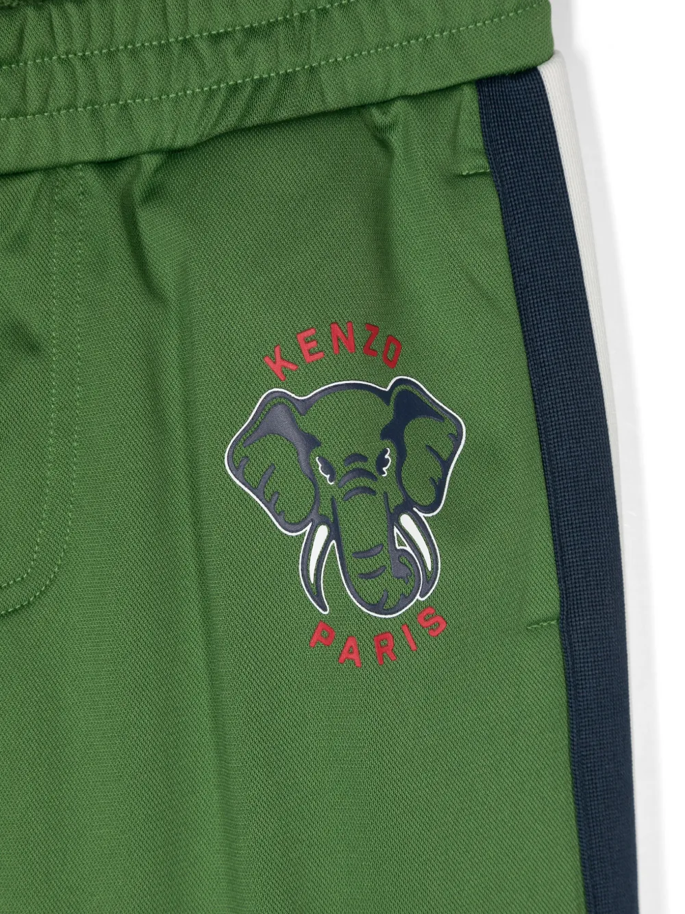 Спортивные брюки с принтом Kenzo Kids, зеленый — фото 3