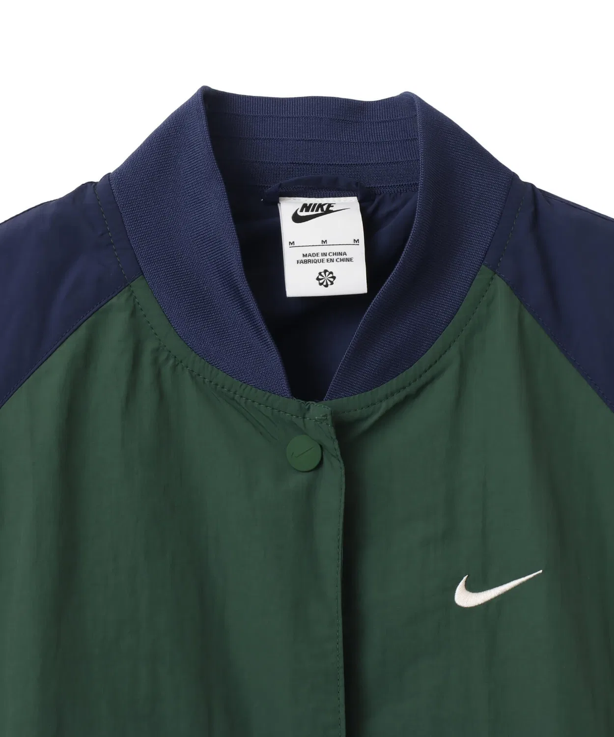 Куртка Nike Sportswear Hybrid Varsity женская, зелёная — фото 2