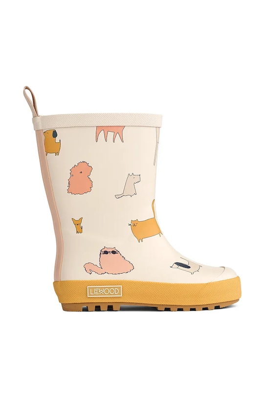 Детские резиновые сапоги Liewood Mason Thermo Rainboot, бежевый — фото 4