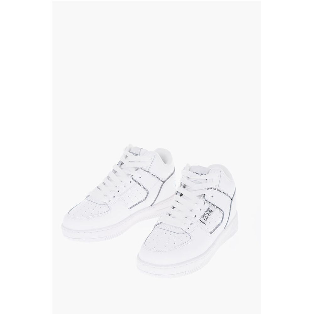 Кроссовки JEANS COUTURE из кожи MEYSSA с контрастным принтом Versace, White