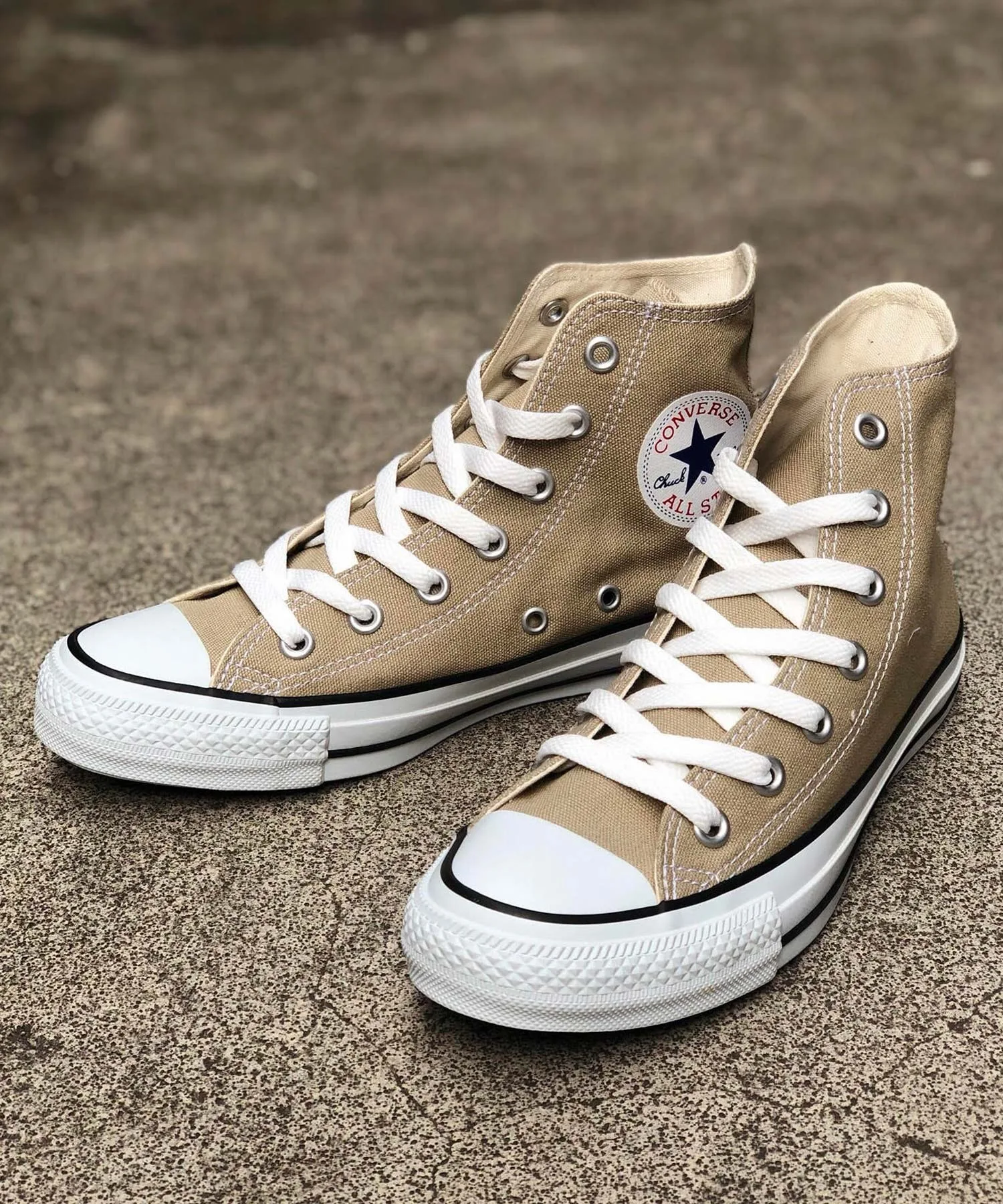 Кроссовки высокие CONVERSE ALL STAR COLORS HI бежевые — фото 4