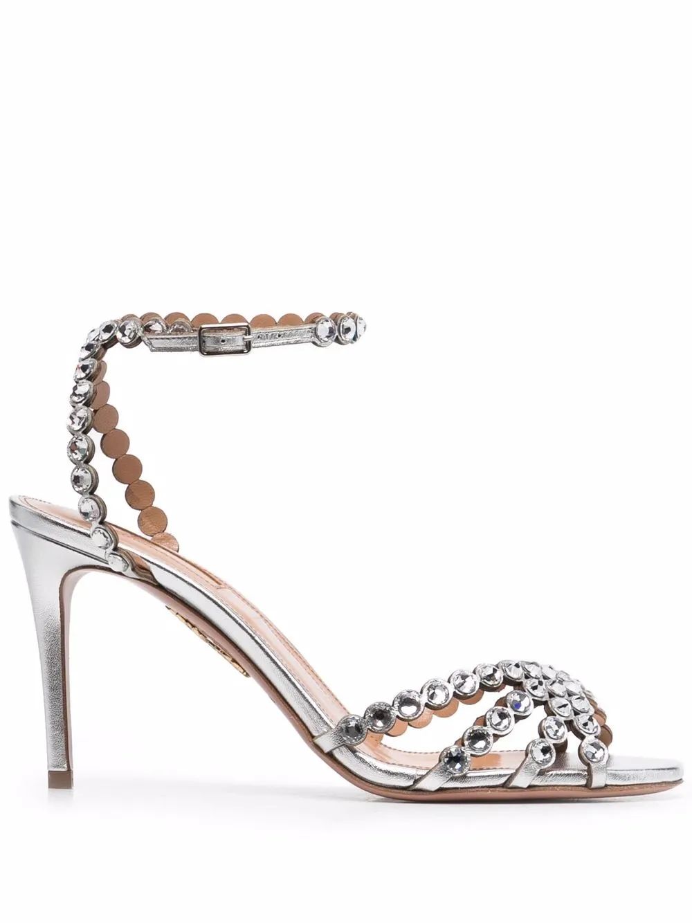 Босоножки Tequila 85 Aquazzura, серебяный