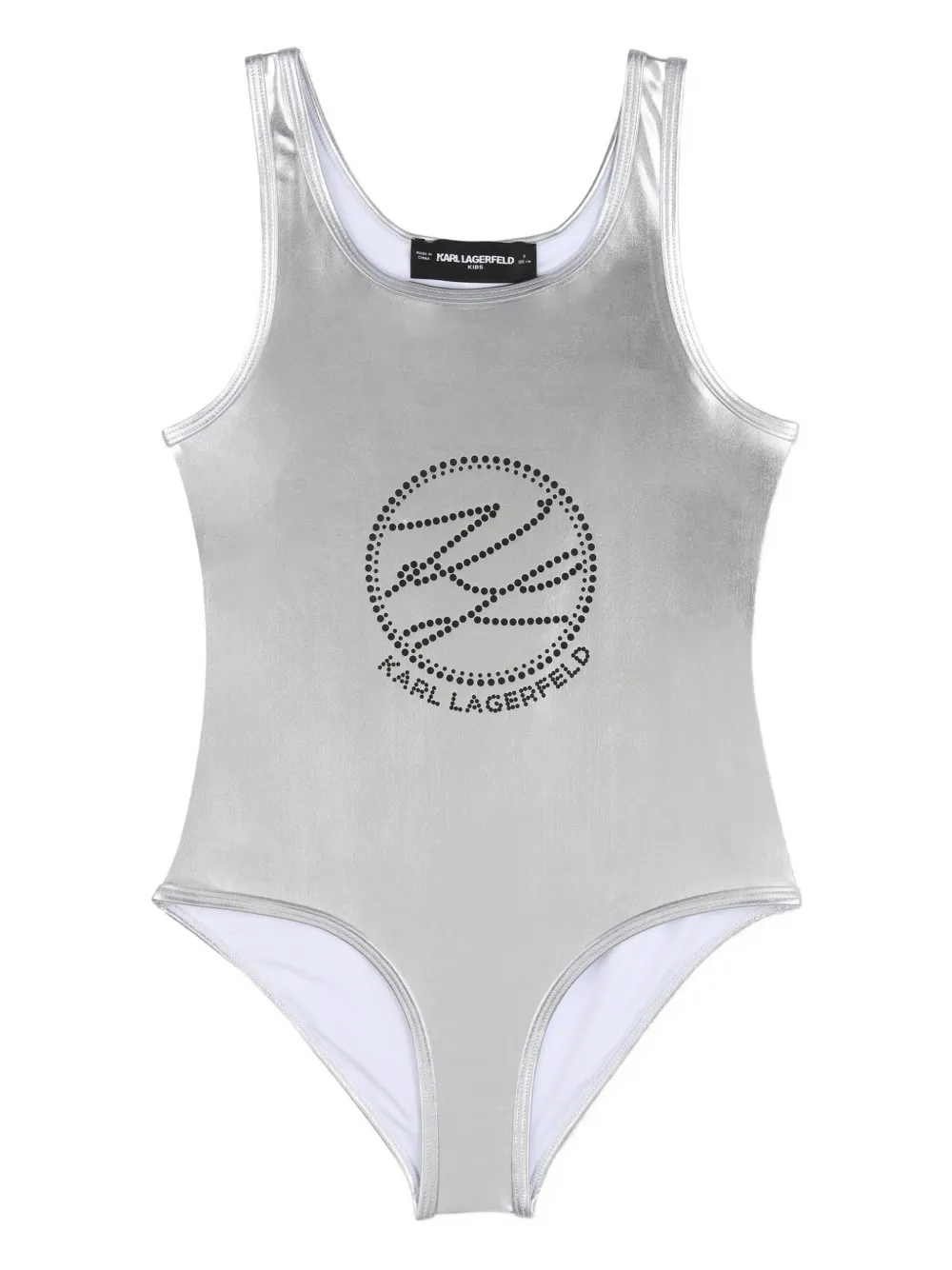 

Купальник с украшениями KARL LAGERFELD KIDS, серебристый
