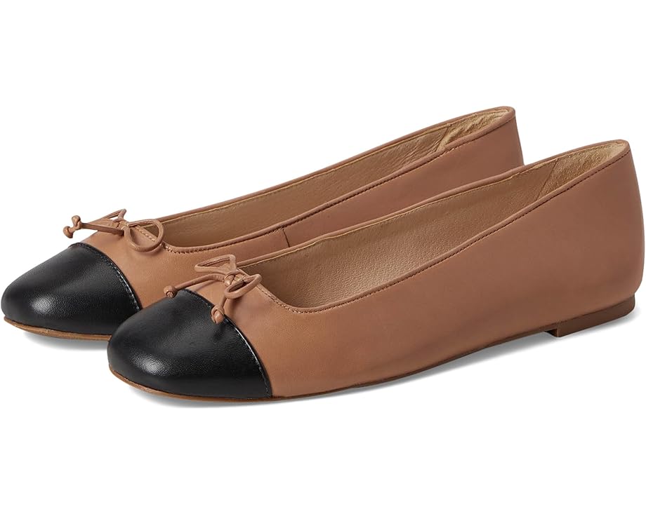 

Туфли на плоской подошве Jack Rogers Kenlyn Cap Toe Ballet - Leather, цвет Cafã Au Lait/Black