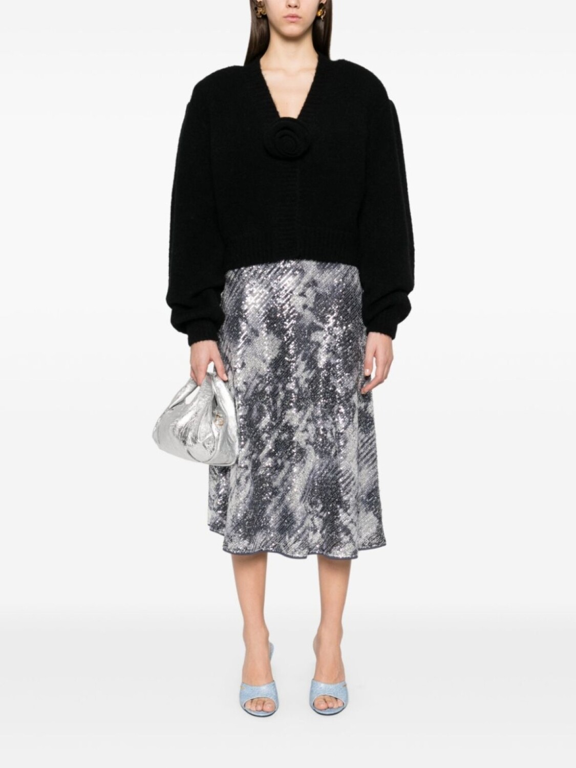 

Юбка миди Араминта DVF Diane von Furstenberg, черный
