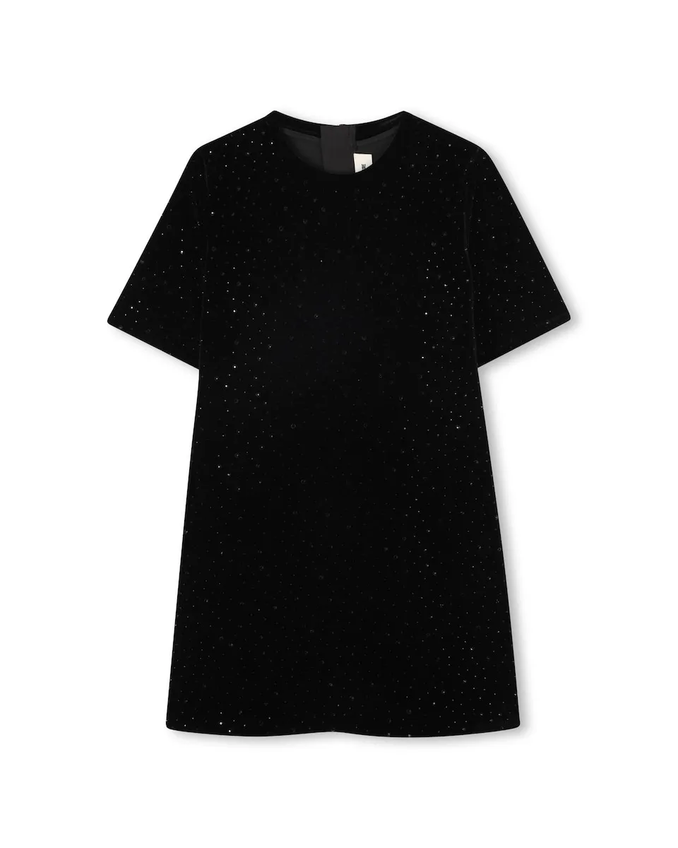 

Детское платье черного цвета с длинными рукавами Zadig & Voltaire