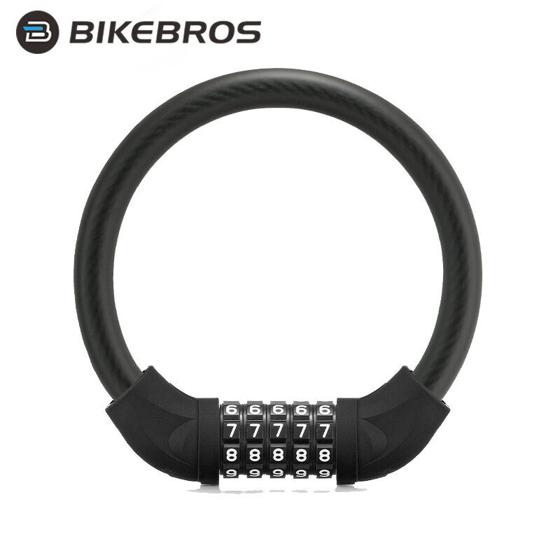 

BIKEBROS горный велосипед портативный замок с паролем противоугонный замок аккумулятор электрический велосипед проводной замок с фиксированной цепью замок с паролем мини-черный