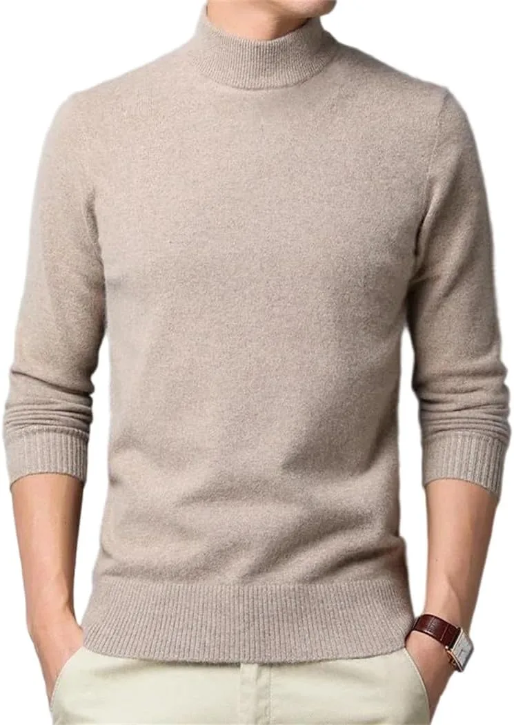 

Мужской свитер-водолазка Slim Fit теплый вязаный пуловер