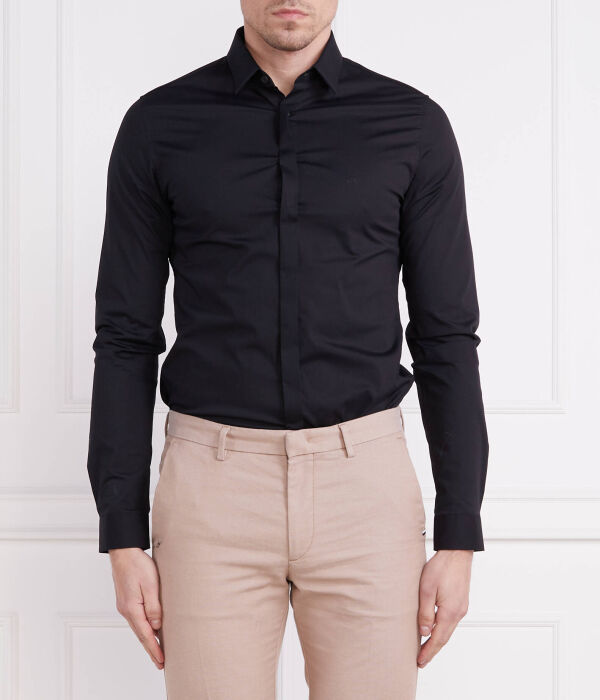 

Поплиновая рубашка Extra slim fit Calvin Klein, черный