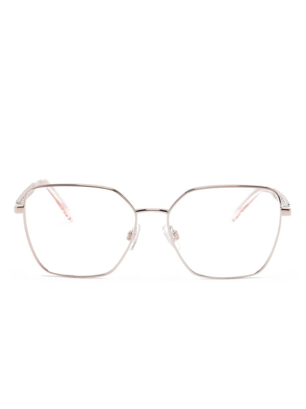 

Очки в геометричной оправе с логотипом Dolce & Gabbana Eyewear, розовый