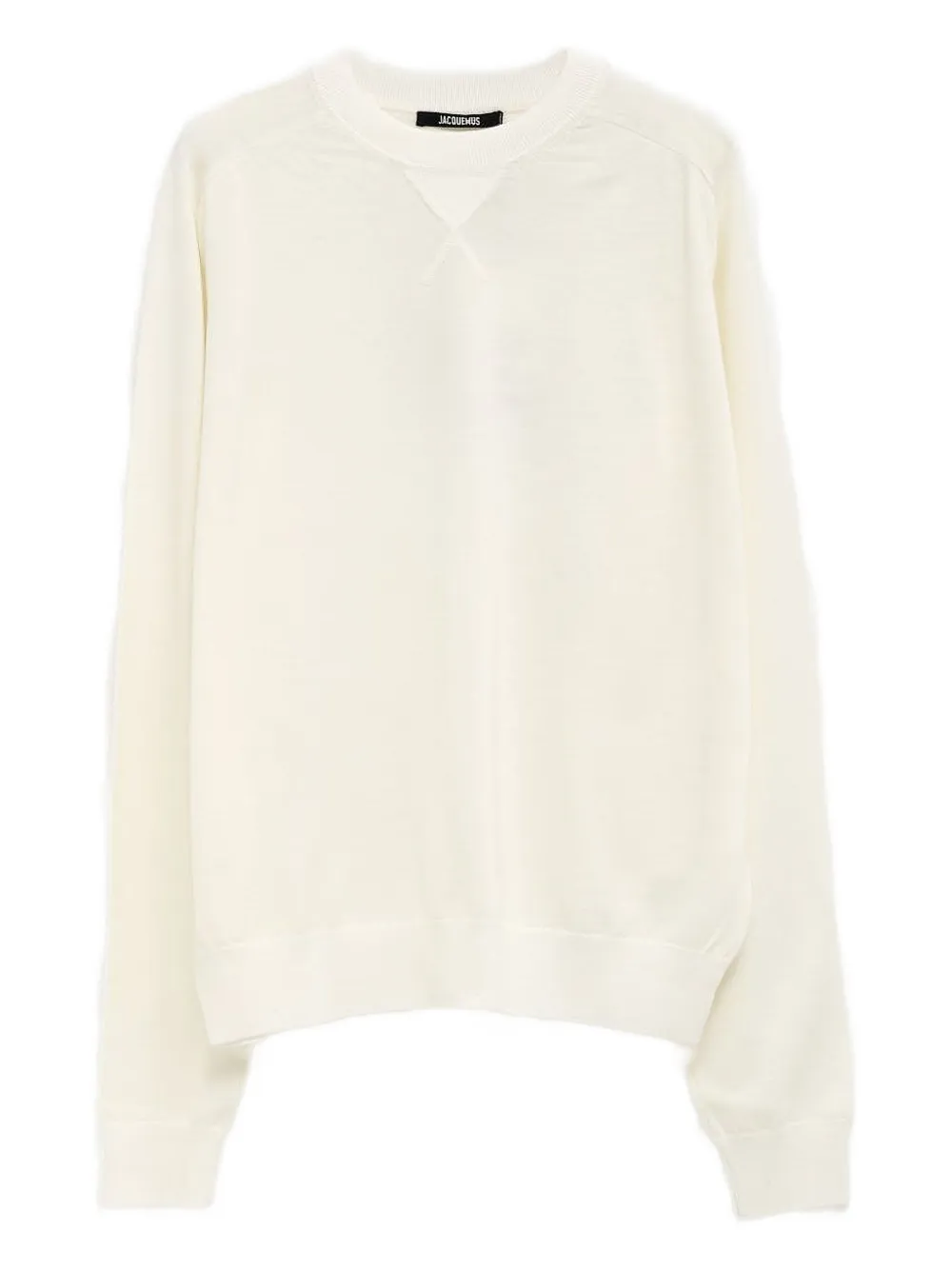 Джемпер с вышивкой и круглым вырезом JACQUEMUS, белый