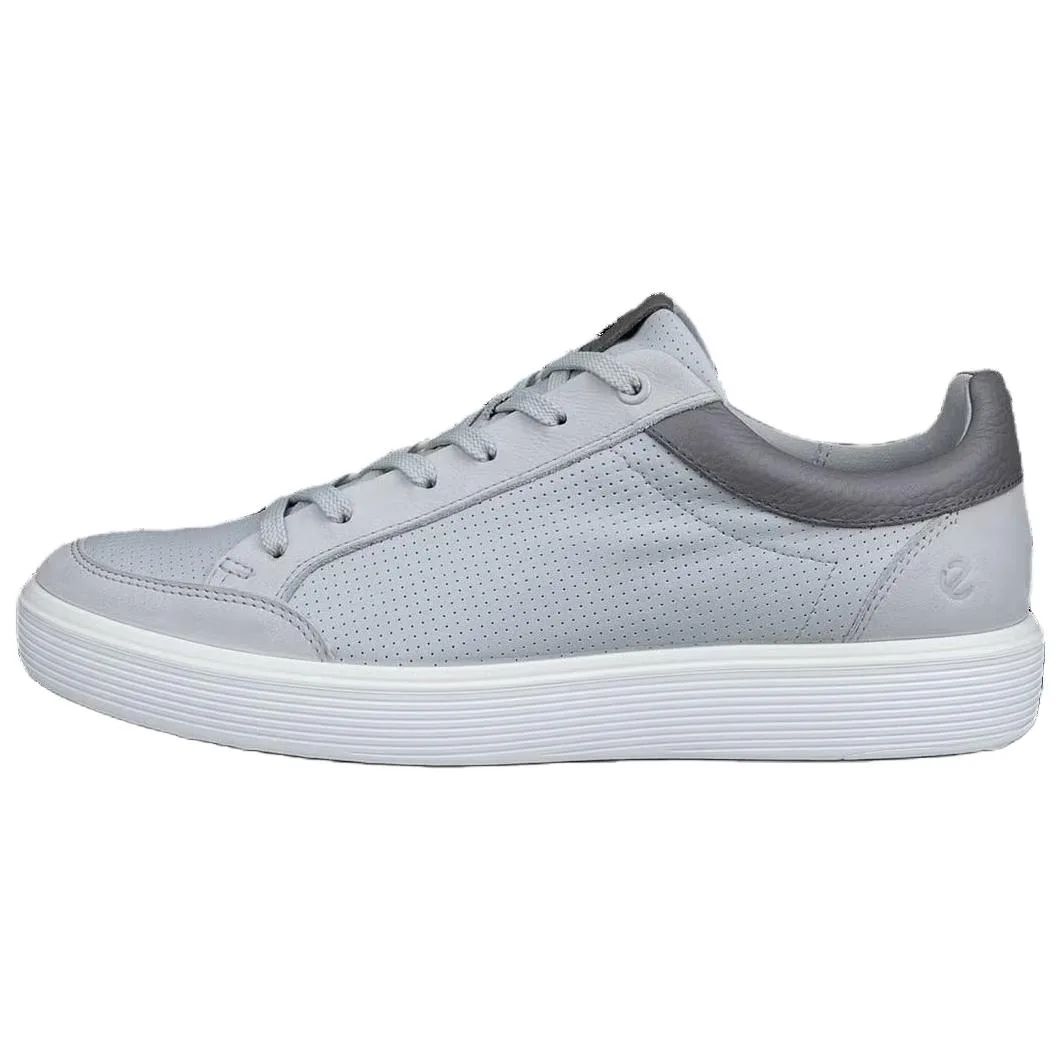Ecco Мужские серые скейтерские кеды low top из мягкой телячьей кожи